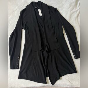 Whitehouse Black Market shawl collar open cardigan